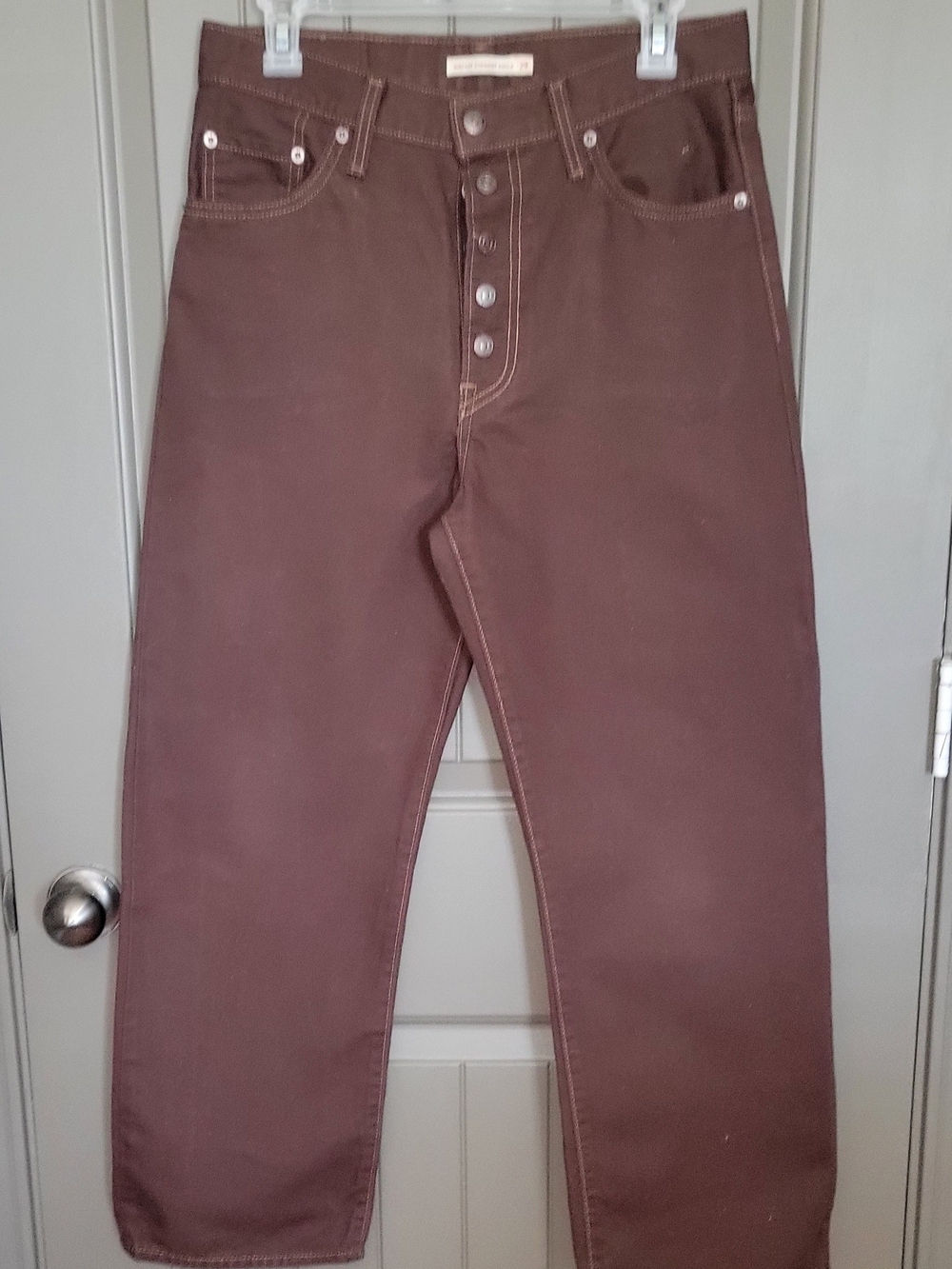 Levi Brown Button-Fly Jeans